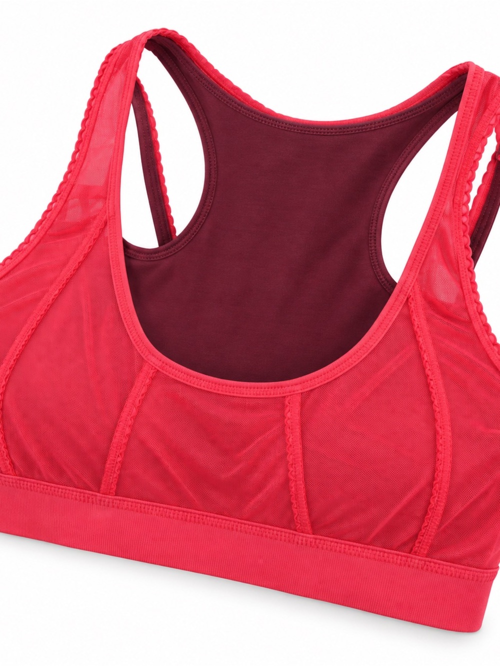 FP Movement by Free People Red Mesh Racerback Bralette